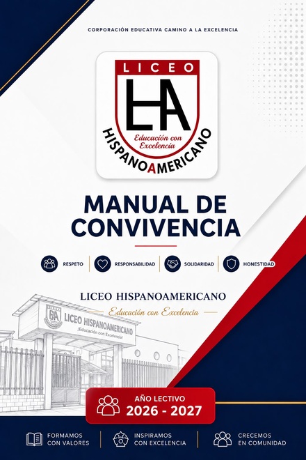 Portada del Manual de Convivencia 2026-2027
